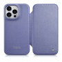iCarer CE Premium Leather Folio Case ādas futlāris Apple iPhone 14 Pro Max, MagSafe, gaiši violets (ICR419)