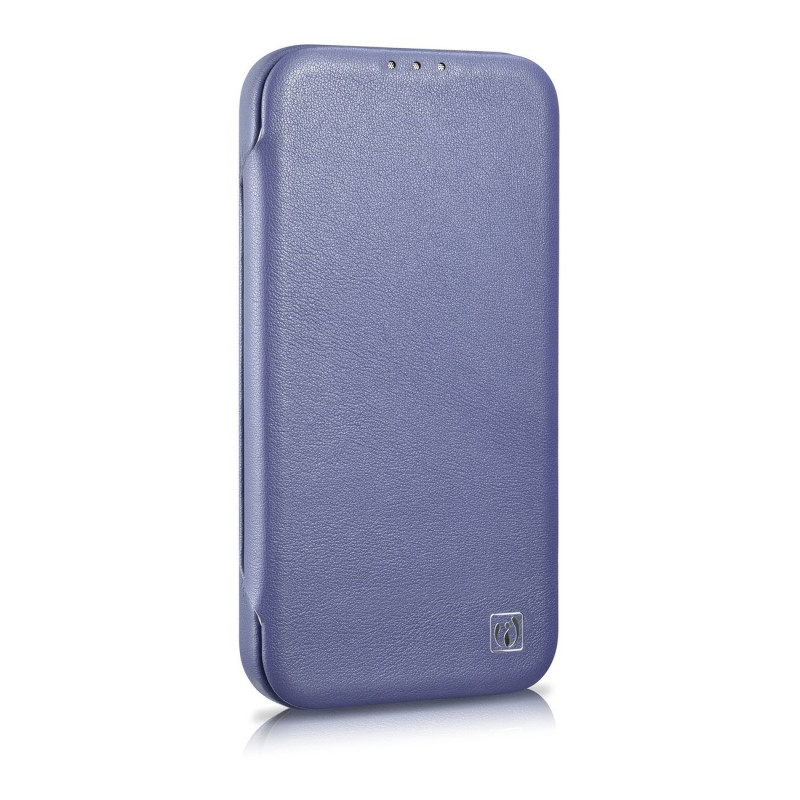 iCarer CE Premium Leather Folio Case ādas futlāris Apple iPhone 14 Pro Max, MagSafe, gaiši violets (ICR419)