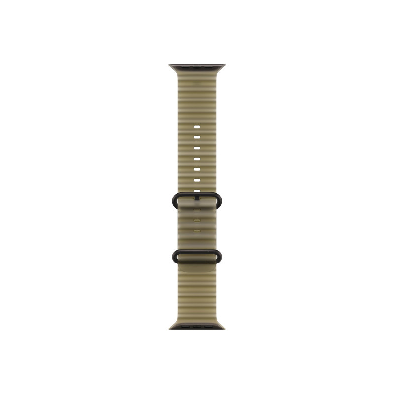 Apple Ocean Band viedpulksteņa siksniņa 49 mm, puscaurspīdīgas jūraszāļu zaļas krāsas, melnā titāna apdare, MKAV4ZM/A