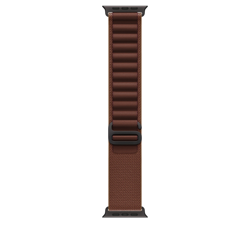 Apple Alpine Loop viedpulksteņa siksniņa 49 mm, bordo krāsas, liels izmērs, melnā titāna apdare, MKF24ZM/A