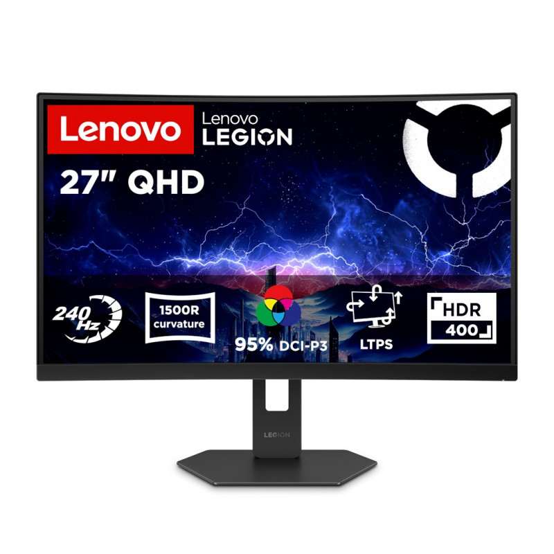 Lenovo Legion 27Q-2c spēļu monitors, 27 collu, WQHD, 240 Hz, izliekts, 67EFGAC1EU