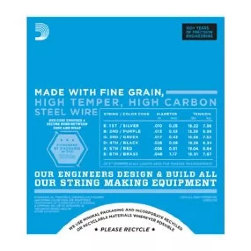 Daddario D'Addario EXL110 Regular Light elektriskās ģitāras stīgas, 10-46