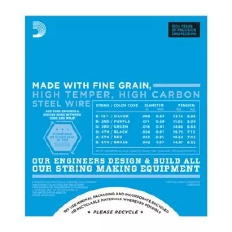 Daddario D'Addario EXL120 Super Light elektriskās ģitāras stīgas, 9-42