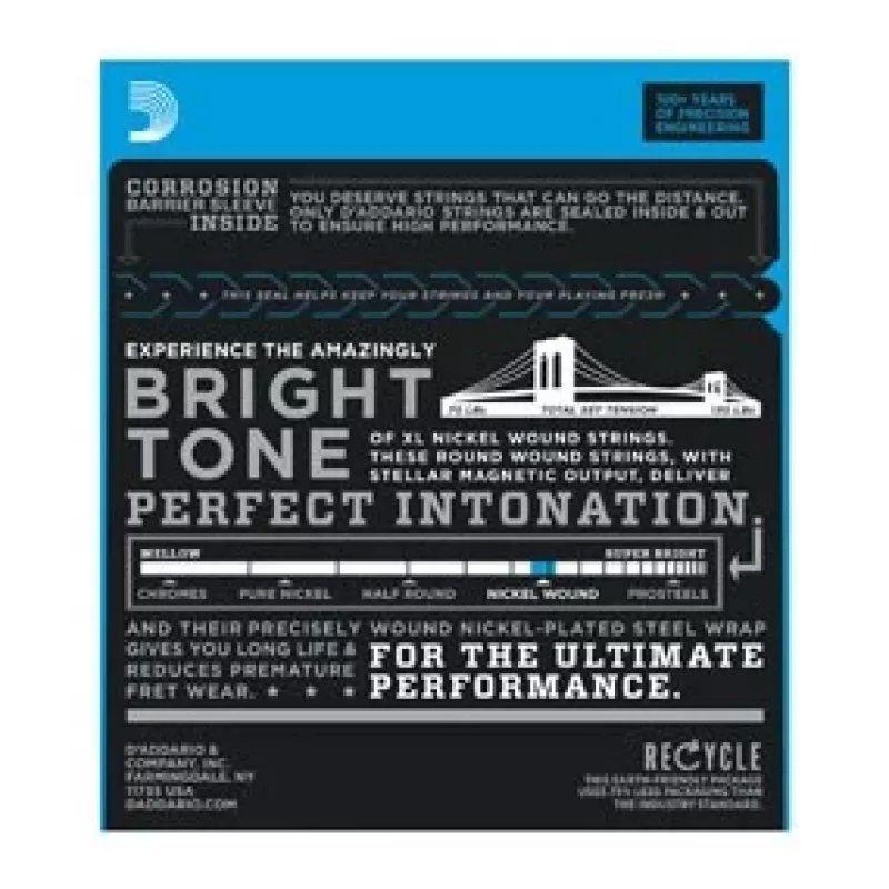 Daddario D'Addario EXL140 elektriskās ģitāras stīgas, 10–52