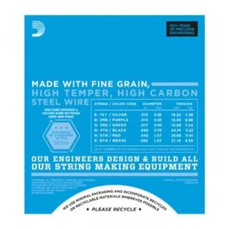 Daddario D'Addario EXL140 elektriskās ģitāras stīgas, 10–52