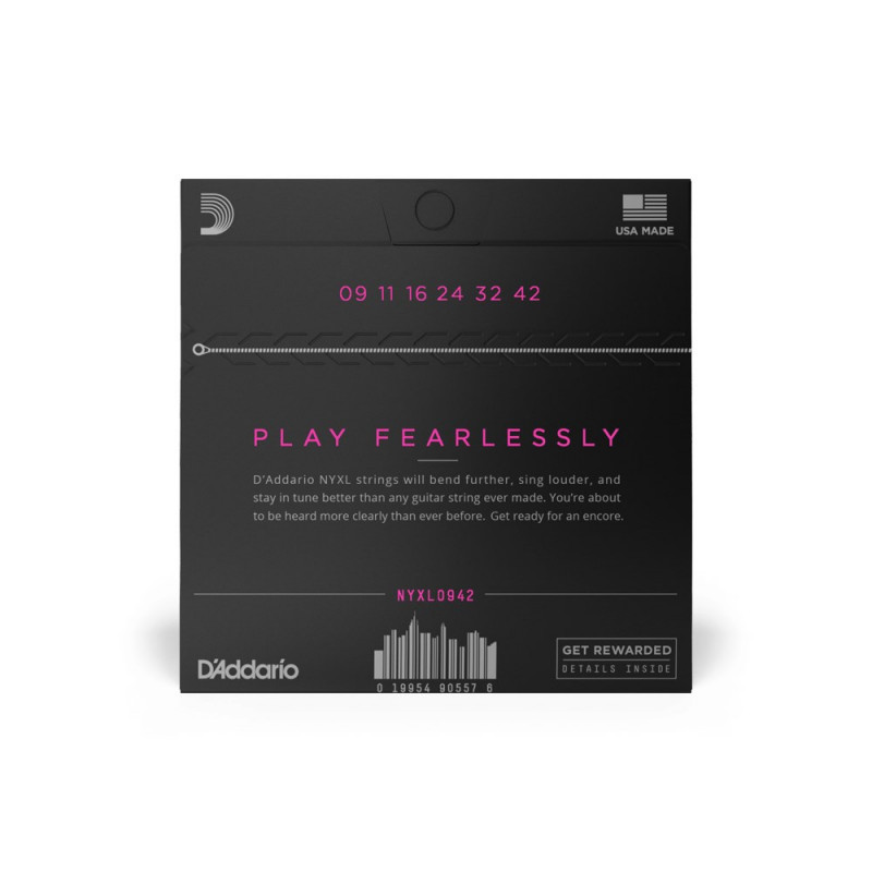Daddario D'Addario NYXL0942 elektriskās ģitāras stīgas, 09–42