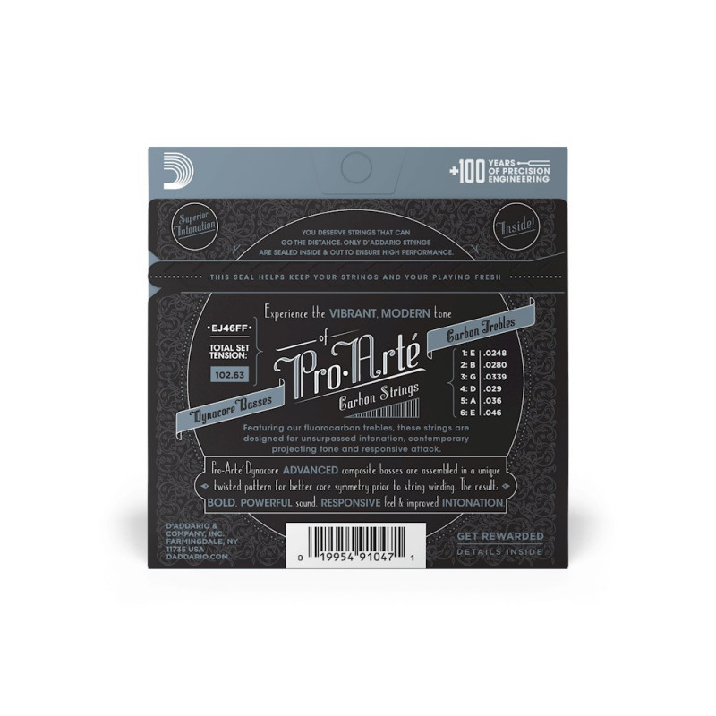 Daddario D'Addario EJ46FF Pro-Arté Carbon klasiskās ģitāras stīgas