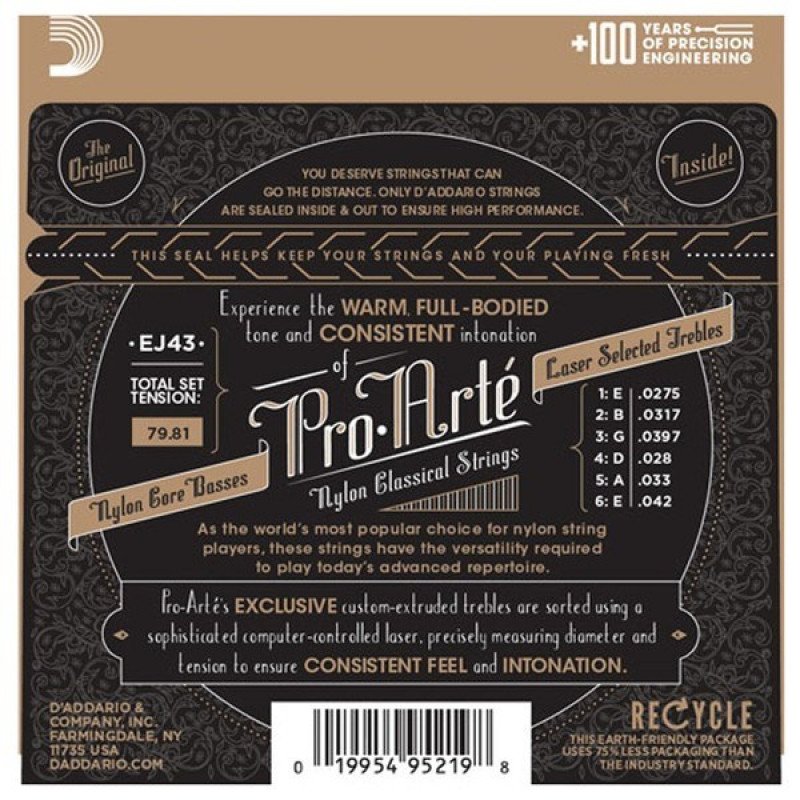 Daddario D'Addario EJ43 Pro-Arté Carbon klasiskās ģitāras stīgas