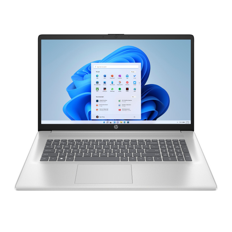 HP 17-cp3575ng portatīvais dators, AMD Ryzen 7 7730U, 16 GB RAM, 1 TB SSD, vācu tastatūra (QWERTZ)