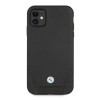 BMW BMHCN61RSWPK Leather Perforate cietais apvalks Apple iPhone 11, melns
