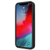 Mercedes-AMG AMHCP12SGSEBK Leather Debossed Lines cietais apvalks Apple iPhone 12 mini, melns