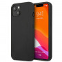 Mercedes-AMG AMHCP13MDOLBK Leather Hot Stamped cietais apvalks Apple iPhone 13, melns