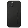 Mercedes-AMG AMHCP13MDOLBK Leather Hot Stamped cietais apvalks Apple iPhone 13, melns