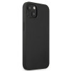Mercedes-AMG AMHCP13MDOLBK Leather Hot Stamped cietais apvalks Apple iPhone 13, melns