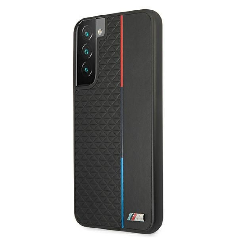 BMW BMHCS22MTRTBK cietais apvalks Samsung Galaxy S22+, M Collection Triangles, melns