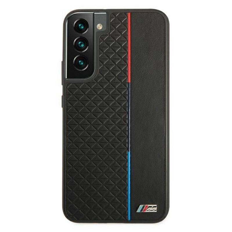 BMW BMHCS22MTRTBK cietais apvalks Samsung Galaxy S22+, M Collection Triangles, melns