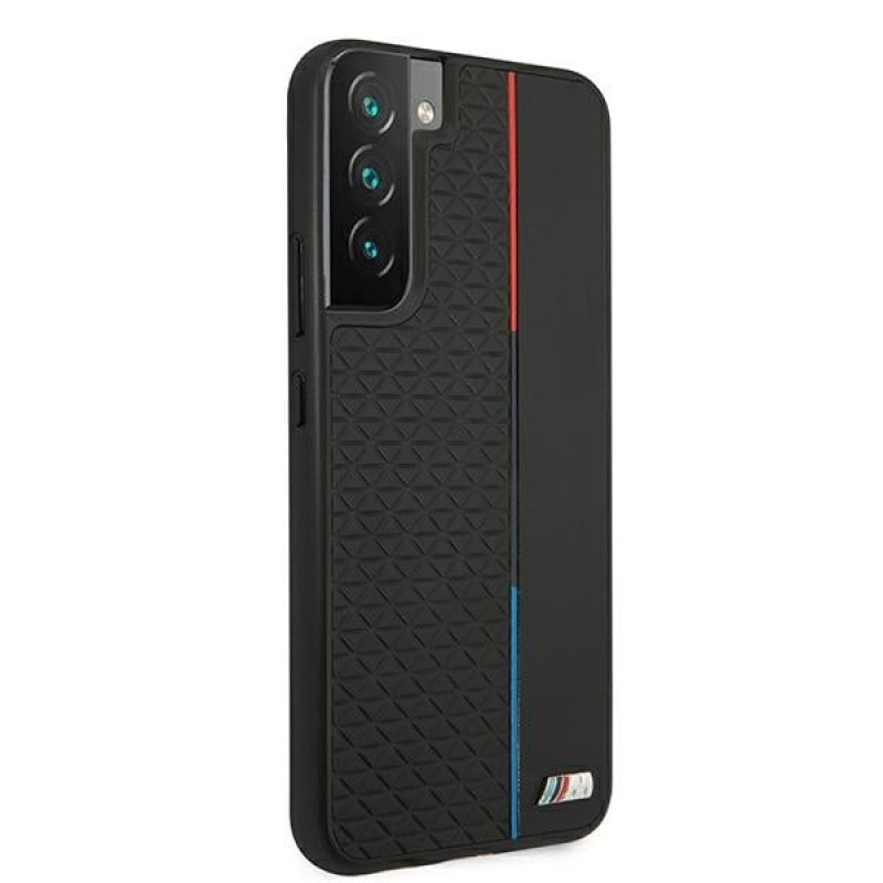 BMW BMHCS22MTRTBK cietais apvalks Samsung Galaxy S22+, M Collection Triangles, melns
