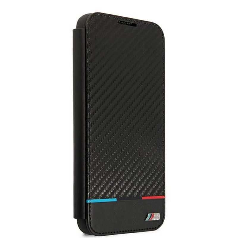 BMW BMBKS22MPUCARTCBK grāmatveida maciņš Samsung Galaxy S22+, M Collection Triangles, melns