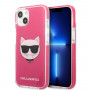 Karl Lagerfeld KLHCP13STPECPI cietais apvalks Apple iPhone 13 mini 5,4″, Choupette Head, fuksijas krāsā