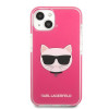 Karl Lagerfeld KLHCP13STPECPI cietais apvalks Apple iPhone 13 mini 5,4″, Choupette Head, fuksijas krāsā