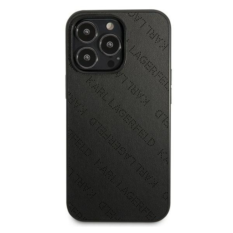 Karl Lagerfeld KLHCP13LPTLK cietais apvalks Apple iPhone 13 Pro, Perforated Allover, melns