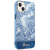 Guess GUHCP14MHGPLHB cietais apvalks Apple iPhone 14 Plus / 15 Plus, Porcelain Collection, zils