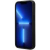 BMW BMHCP14L22RBDK Leather Blue Dots cietais apvalks priekš iPhone 14 Pro 6,1", melns