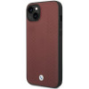 BMW BMHCP14S22RFGR Leather Diamond Pattern cietais apvalks priekš iPhone 14 6,1", bordo