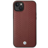 BMW BMHCP14S22RFGR Leather Diamond Pattern cietais apvalks priekš iPhone 14 6,1", bordo