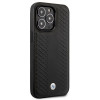 BMW BMHCP14L22RFGK Leather Diamond Pattern cietais apvalks priekš iPhone 14 Pro 6,1", melns