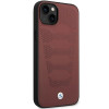 BMW BMHCP14S22RPSR vāciņš priekš iPhone 14, bordo, Leather Seats Pattern