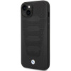 BMW BMHCP14S22RPSK vāciņš priekš iPhone 14, melns, Leather Seats Pattern