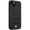 BMW BMHCP14S22RPSK vāciņš priekš iPhone 14, melns, Leather Seats Pattern