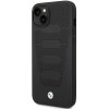 BMW BMHCP14S22RPSK vāciņš priekš iPhone 14, melns, Leather Seats Pattern