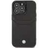 BMW BMHCP14X22RSEPK vāciņš priekš iPhone 14 Pro Max, melns, Leather Card Slot