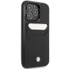 BMW BMHCP14X22RSEPK vāciņš priekš iPhone 14 Pro Max, melns, Leather Card Slot