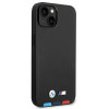 BMW BMHCP14M22PTDK vāciņš priekš iPhone 14 Plus, melns, Leather Stamp Tricolor