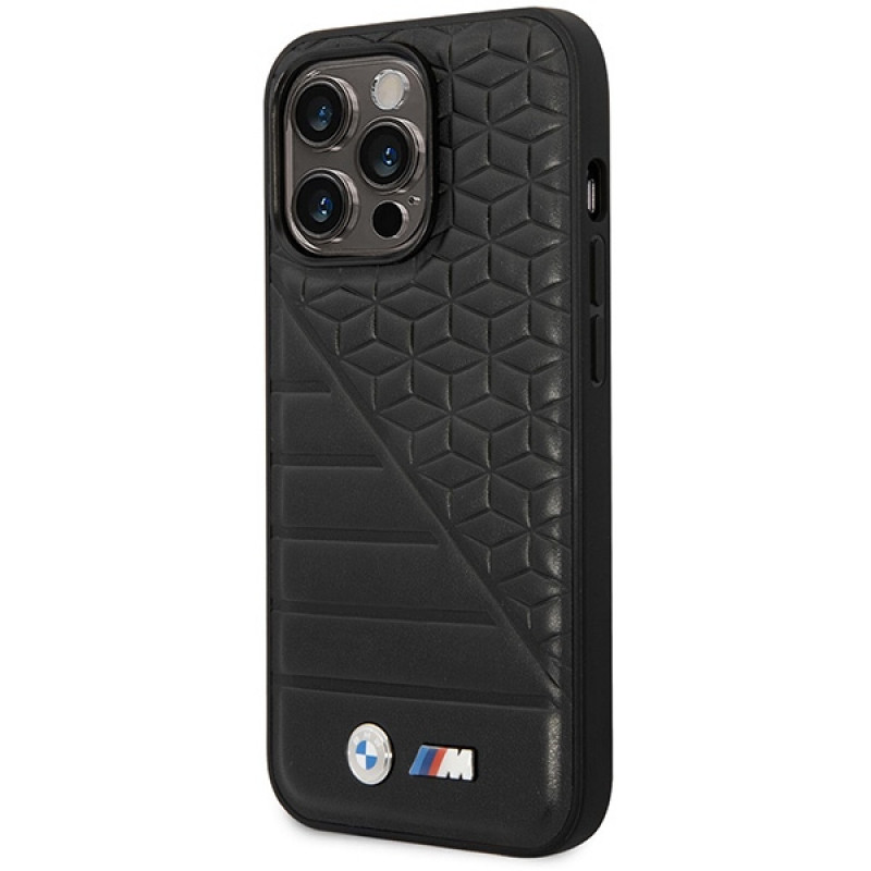 BMW BMHCP14L22PMGK vāciņš priekš iPhone 14 Pro, melns, Bi Pattern