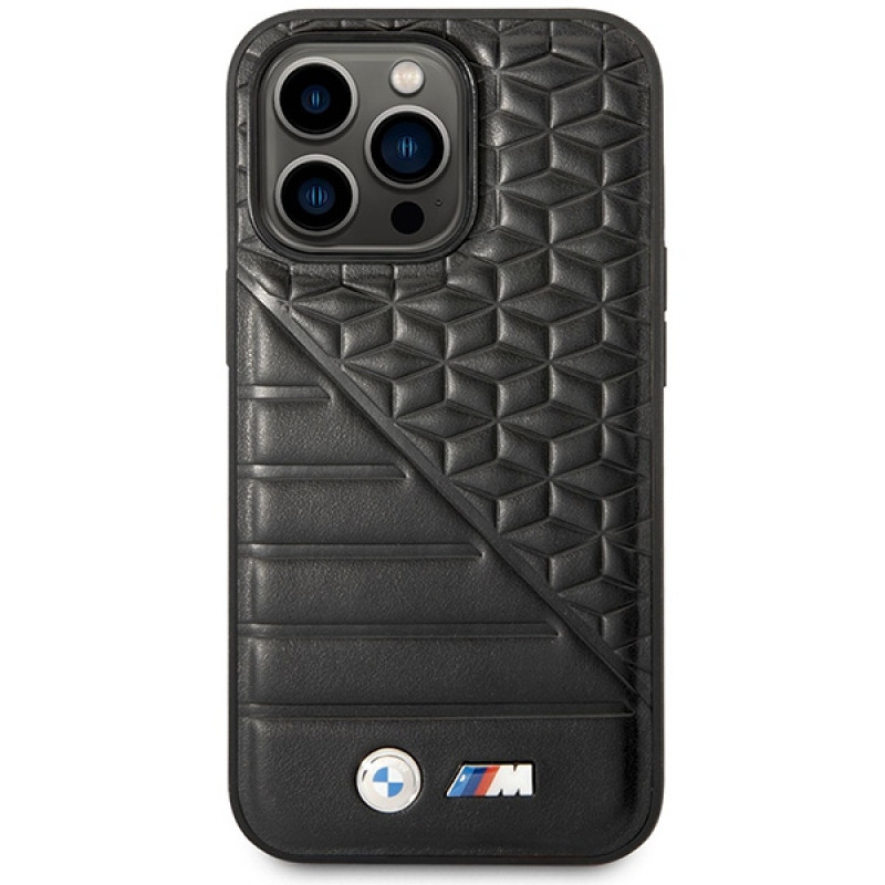 BMW BMHCP14L22PMGK vāciņš priekš iPhone 14 Pro, melns, Bi Pattern