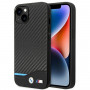 BMW BMHCP14M22NBCK vāciņš priekš iPhone 14 Plus, melns, Leather Carbon