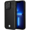 BMW BMHMP14X22RFGK Leather Diamond Pattern MagSafe vāciņš tālrunim Apple iPhone 14 Pro Max 6,7″, melns