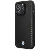 BMW BMHMP14X22RFGK Leather Diamond Pattern MagSafe vāciņš tālrunim Apple iPhone 14 Pro Max 6,7″, melns