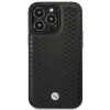 BMW BMHMP14X22RFGK Leather Diamond Pattern MagSafe vāciņš tālrunim Apple iPhone 14 Pro Max 6,7″, melns