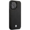 BMW BMHMP14X22RFGK Leather Diamond Pattern MagSafe vāciņš tālrunim Apple iPhone 14 Pro Max 6,7″, melns