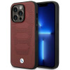 BMW BMHMP14X22RPSR Leather Seats Pattern MagSafe vāciņš tālrunim Apple iPhone 14 Pro Max 6,7″, bordo