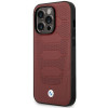 BMW BMHMP14X22RPSR Leather Seats Pattern MagSafe vāciņš tālrunim Apple iPhone 14 Pro Max 6,7″, bordo