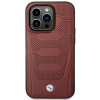 BMW BMHMP14X22RPSR Leather Seats Pattern MagSafe vāciņš tālrunim Apple iPhone 14 Pro Max 6,7″, bordo