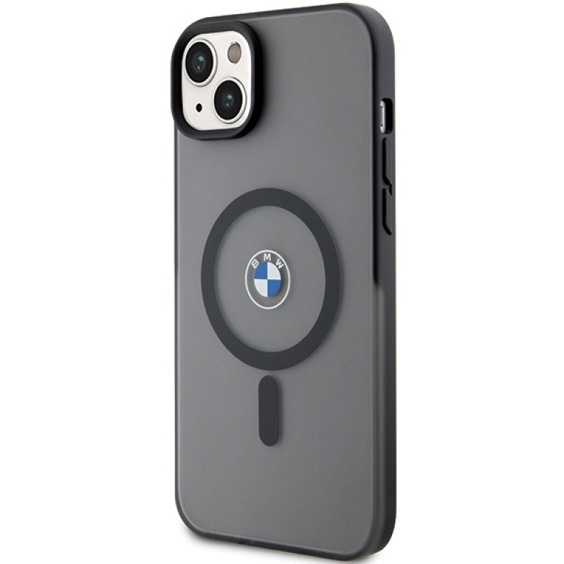 BMW BMHMP14MDSLK Signature MagSafe cietais apvalks, paredzēts Apple iPhone 14 Plus / 15 Plus, melns