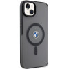 BMW BMHMP14MDSLK Signature MagSafe cietais apvalks, paredzēts Apple iPhone 14 Plus / 15 Plus, melns