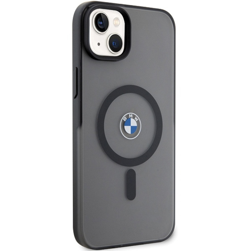 BMW BMHMP14MDSLK Signature MagSafe cietais apvalks, paredzēts Apple iPhone 14 Plus / 15 Plus, melns